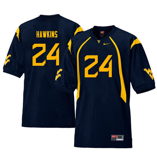 Men #24 Roman Hawkins West Virginia Mountaineers Throwback College Football Jerseys Sale-Navy - Click Image to Close